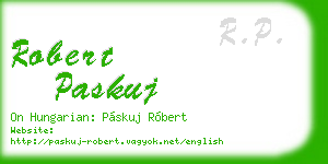 robert paskuj business card